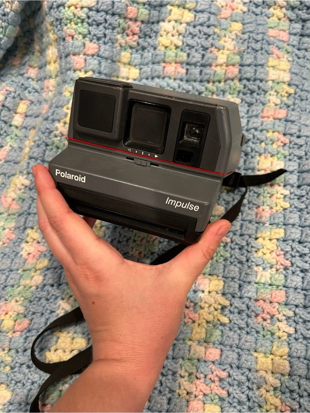 Polaroid Impulse Instant Camera - Gray with Red Trim
